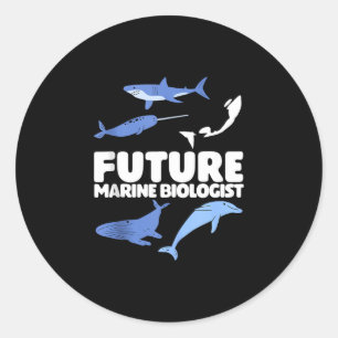 Marine biology kids future marine biologist ocean classic round sticker