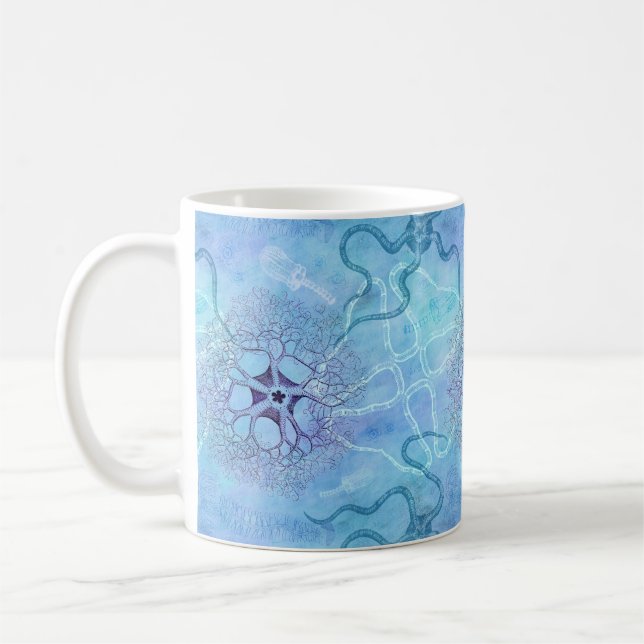 Marine Biology Sea Creatures Starfish Plankton Coffee Mug (Left)