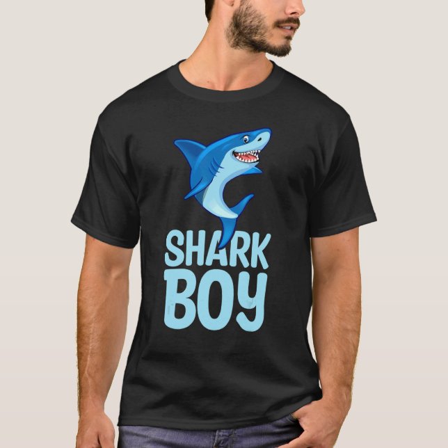 Marine Biology Shark  Cute Shark Boy T-Shirt (Front)