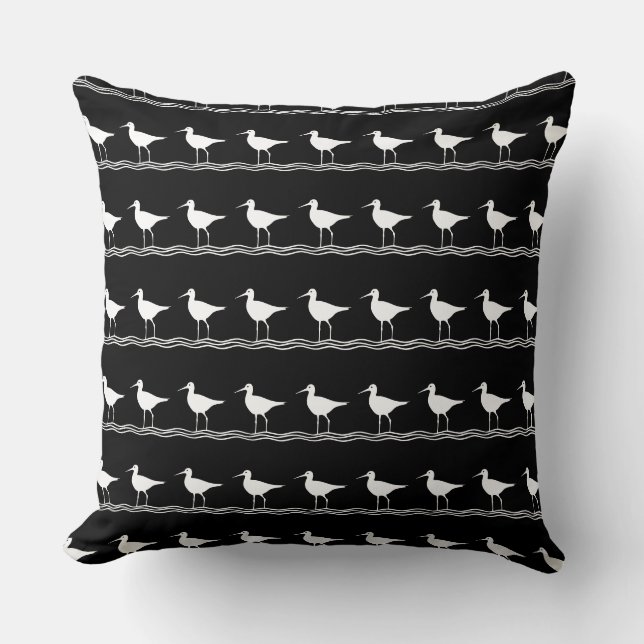marine BLACK SAND PIPER blanc COUSSIN côte (Recto)