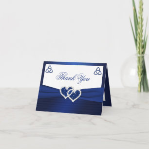Marine, Blanc Celtic Love Knot Merci Note Card