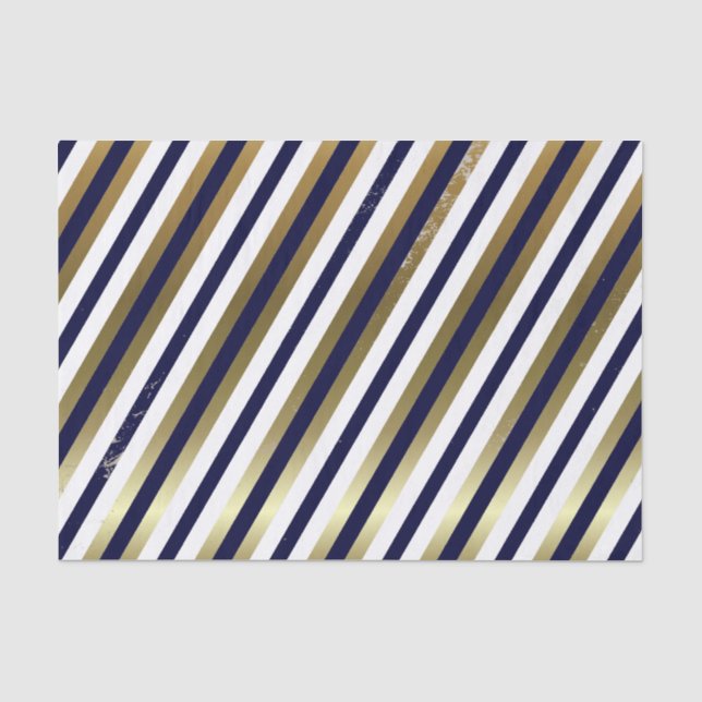 Marine, blanc, papier de soie de soie diagonal de (Recto)