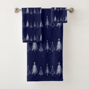 Marine Bleu hiver Pine Arbre de Noël Top Star