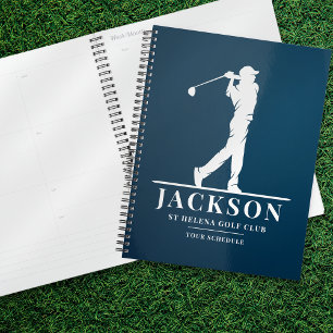 Marine bleu Personnalisé Monogramme Golf