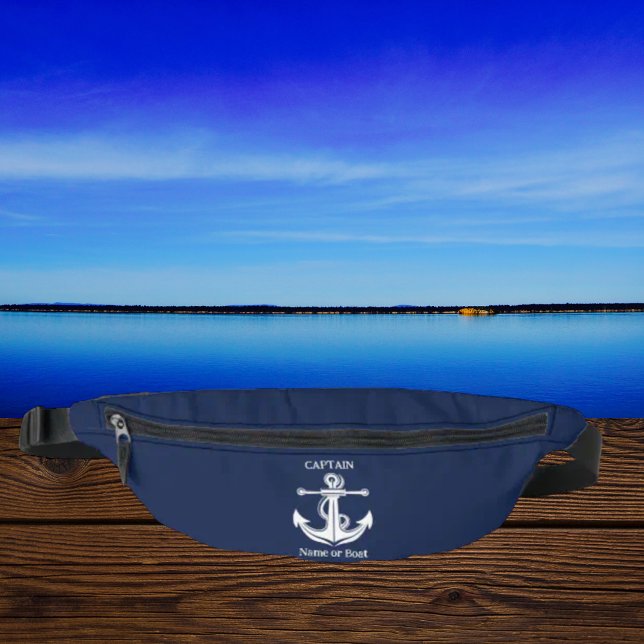Marine Blue Captain Ancre Nom du bateau nautique (Créateur téléchargé)