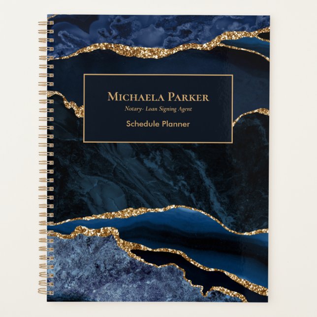 Marine Blue Gold Agate Professionnel (Devant)
