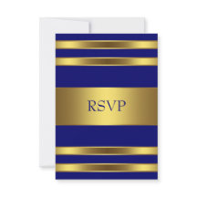 Marine Blue Gold RSVP