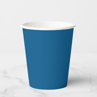 Marine Blue hex code 00558B Paper Cups
