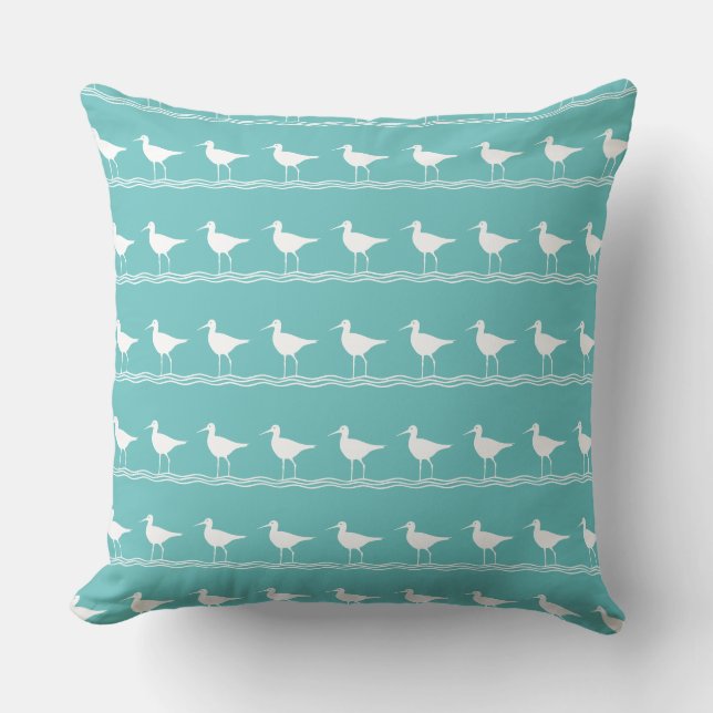 marine BLUE SAND PIPER blanc COUSSIN côtier (Recto)