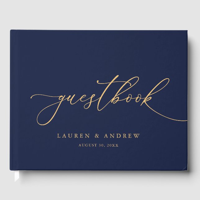 Marine Blue & Sunflower Gold 1 Mariage Livre d'or (Recto)