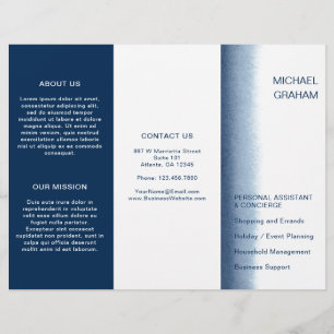 Marine Blue Watercolor Brochure d'entreprise moder
