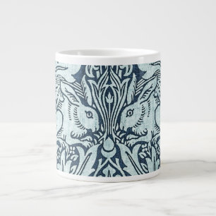 Marine Blue White Rabbit William Morris Coffee Mug