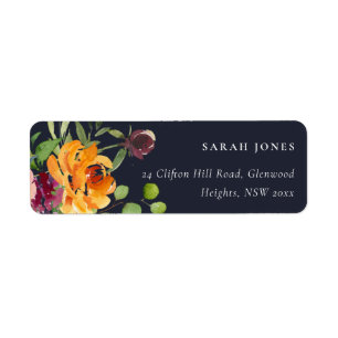 MARINE BLUSH JAUNE ORANGE FLORALE ADRESSE BUNCH
