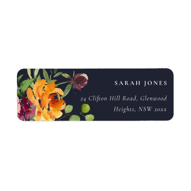 MARINE BLUSH JAUNE ORANGE FLORALE ADRESSE BUNCH (Devant)