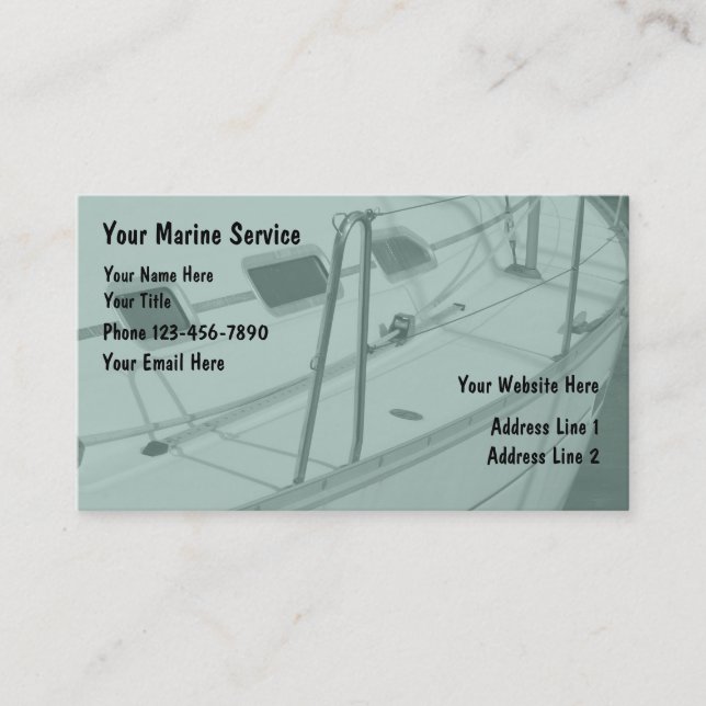 Marine Boating Business Cards (Front)
