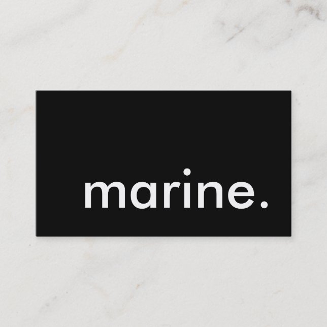 marine. business card (Front)