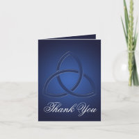 Marine Celtic Love Knot Merci Note Card