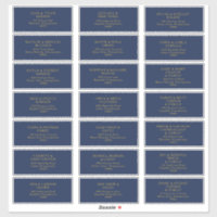 Marine classique | Étiquettes de adresse d'invité