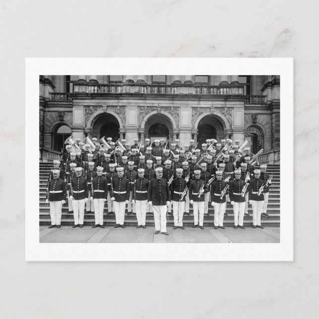 Marine Corps Band, early 1900s Postcard (Front)