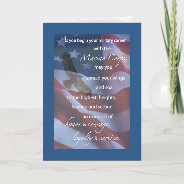 Marine Corps Basic Training Congratulations Eagle Card (Front)