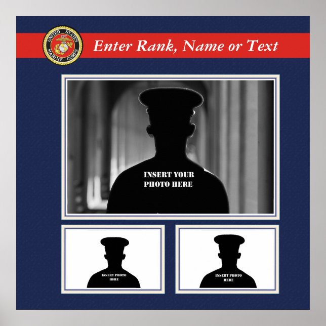 Marine Corps Photo Collage Poster (Front)