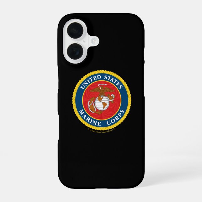 Marine Corps Seal - Flat iPhone 16 Case (Back)