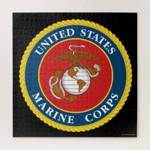 Marine Corps Seal - Flat Jigsaw Puzzle