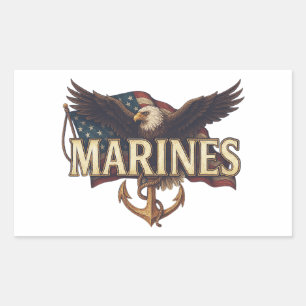 Marine Corps Veteran Logo Emblem Sticker