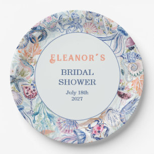Marine Elegance Bridal Shower Paper Plate