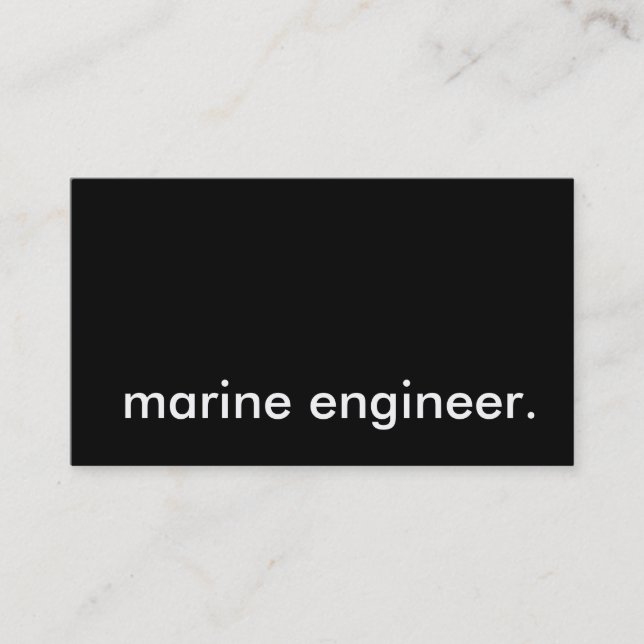 marine engineer. business card (Front)