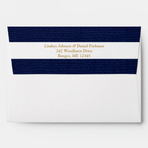 Marine, enveloppe blanche pour 5"" tailles x7