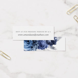 Marine et blanc avec mariage floral argent RSVP