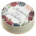 Marine et Marsala Floral Mariage Oreo Cookie Faveu