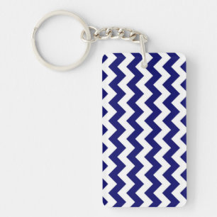 Marine et zigzag blanc