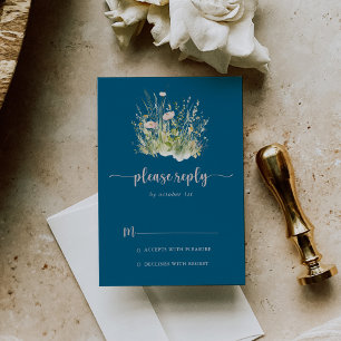 Marine Fleur sauvage Boho de verdure RSVP