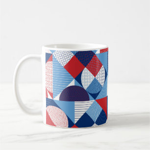 Marine geometric: summer seamless pattern. coffee mug