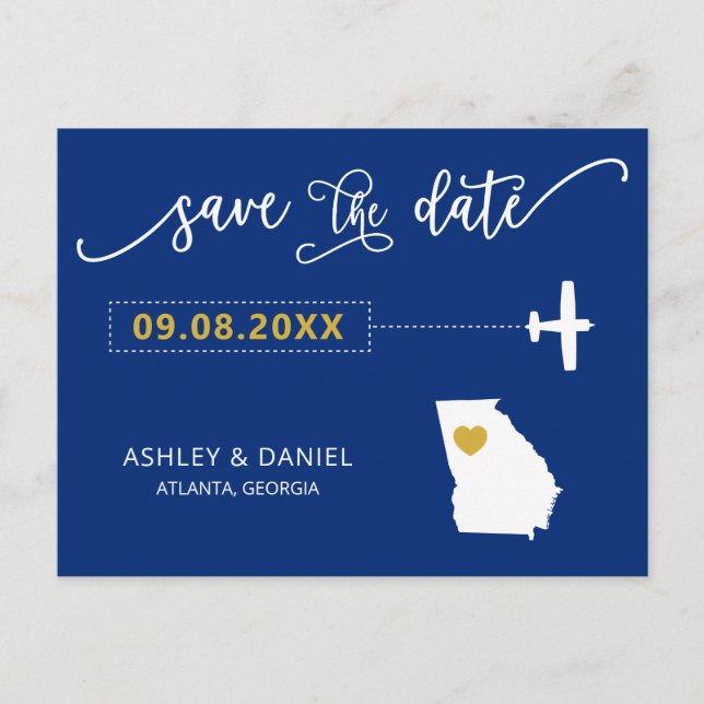 Marine Georgia Mariage Enregistrer la carte postal (Devant)