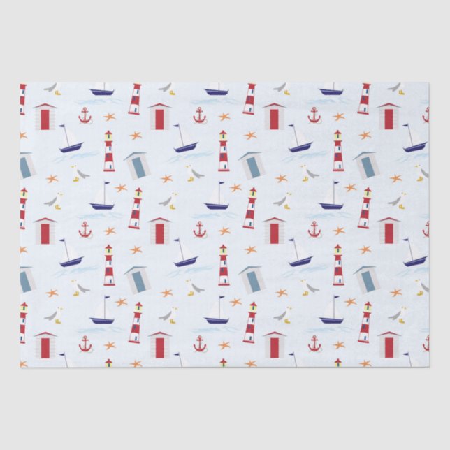 marine gift package tissue paper (Front)