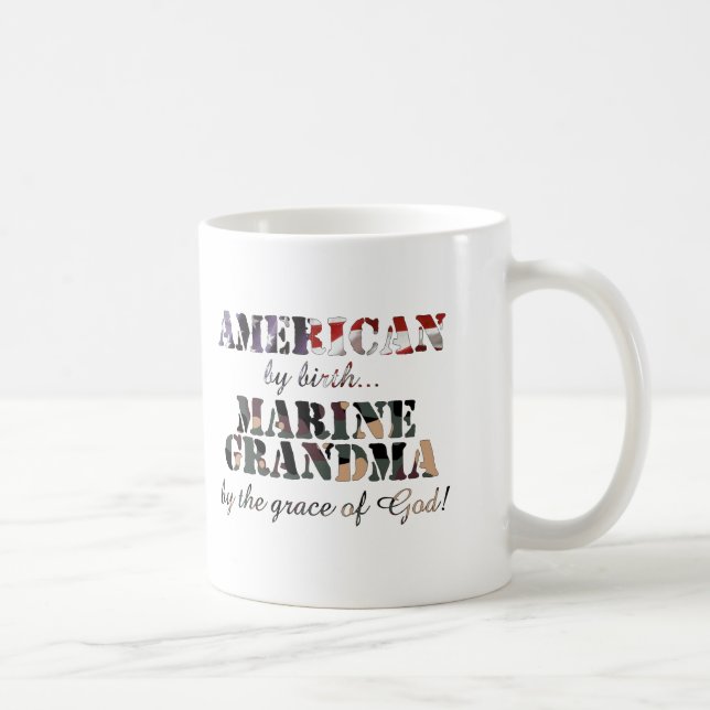Marine Grandma Grace of God Coffee Mug (Right)
