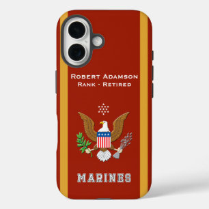 Marine Insignia Personalized with Name iPhone 16 Case