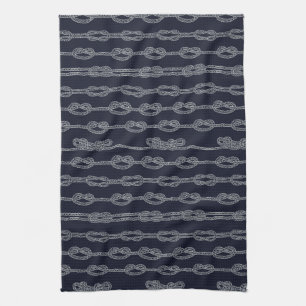 Marine Knots Pattern Kitchen Towel