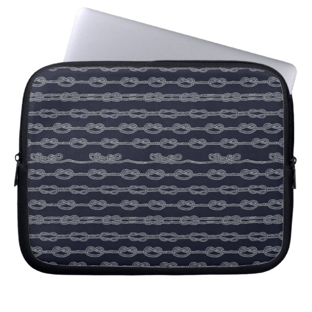 Marine Knots Pattern Laptop Sleeve (Front)