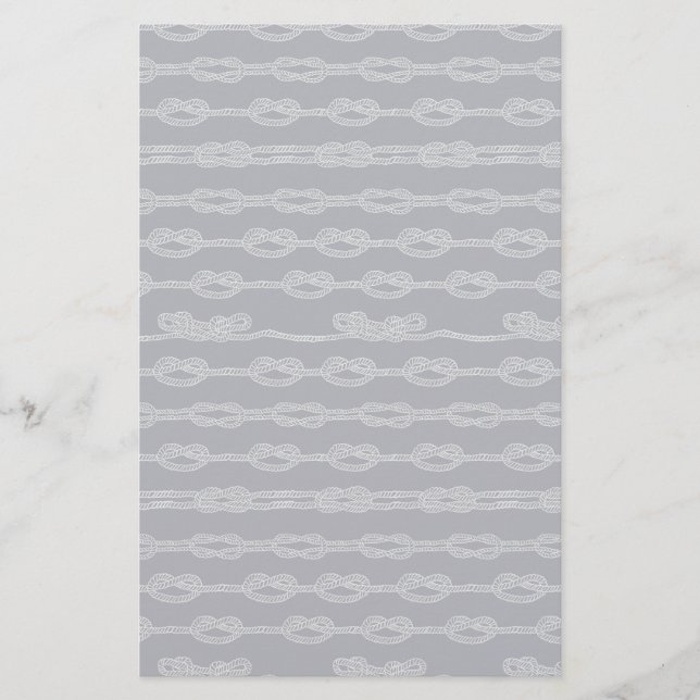 Marine Knots Pattern Stationery (Front)