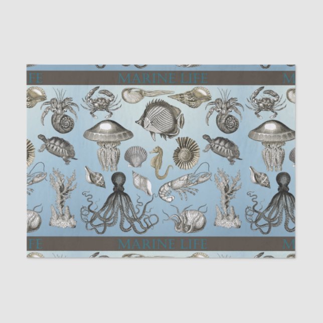 Marine Life 1 Tissue Paper (Front)