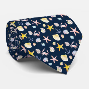 Marine Life & Anchors (Dark) Neck Tie