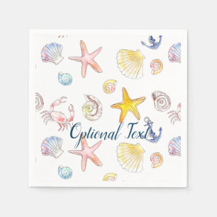 Marine Life & Anchors  Napkin