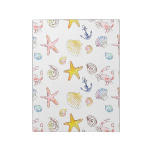 Marine Life & Anchors  Notepad