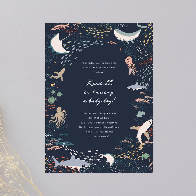 Marine Life Baby Shower Invitation (Creator Uploaded)