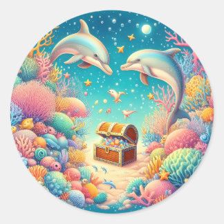 Marine Life Classic Round Sticker
