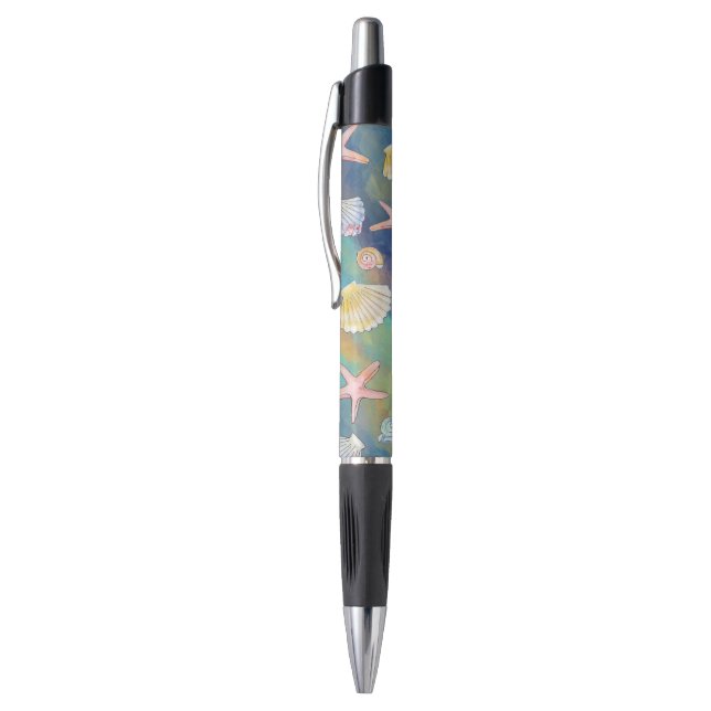 Marine Life Ocean Breeze Blue Coral Pen (Top (Vertical))